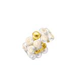 Серьга-кафф M/G Sliced Sphere из желтого золота с жемчугом 1