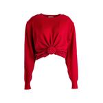 knot-detail padded-shoulder wool sweater 1