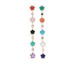 Серьги Figlia dei Fiori из розового золота с камнями 1