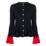 contrast sleeve cardigan 1