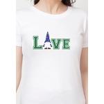 Футболка свободного кроя с принтом Love Print из белого хлопка 2