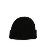 logo-patch waffle-knit beanie hat 2