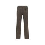 pleated waist-regulator straight-leg trousers 1