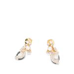 pearl and zirconia swirl earrings 1