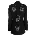 Однобортное пальто с декором Skull 2