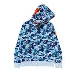 Молнии BAPE ABC Camo Shark Full Zip Hoodie 'Blue' 1