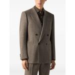light beige and dark brown wool and cashmere jacket 3