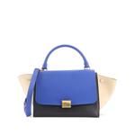 Tricolor Trapeze Bag Leather Small satchel 1