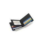 Мужской кожаный кошелек с блокировкой RFID - Черный 5