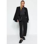 Брюки со складками, высокой талией, морковного кроя 6