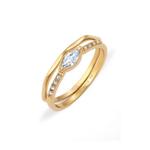 Набор колец Swarovski® Crystal Wave Ring Set – серебро с позолотой 1