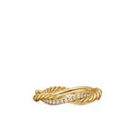 Кольцо Petite Infinity из желтого золота с бриллиантами (4 мм) 1