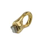 Позолоченное кольцо Giant Roman Pyrite 1