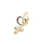 Серьги-подвески из желтого золота с бриллиантами 1