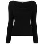 long-sleeved ribbed-knit top 1