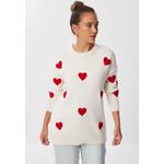 Сердце текстурированный оверсайз трикотажный свитер 1