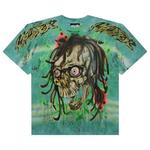 Футболка с коротким рукавом Hellstar Rasta Skull Tye-Dye 'Green' 1