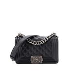 Маленькая сумка через плечо Boy Flap Bag Quilted Caviar 1