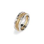 Набор из трех колец-стеков Swarovski® Crystal – биколор 1