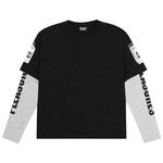 Футболки Pleasures Becuz Layered Long-Sleeve 'Black/Grey' 1