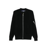 ribbed-knit zip-up cardigan 1