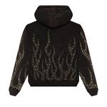 Толстовка на молнии Hellstar Studded Flame Zip-Up Hoodie 'Черный' 2