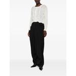 lace-panelled pointelle-knit cardigan 2