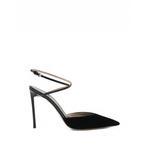 velvet wrap-around pumps 1