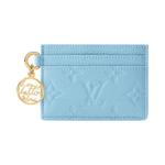 Кошельки Louis Vuitton LV Charms Card Holder 'Grape Blue Monogram Embossed Empreinte Cowhide Leather' 1
