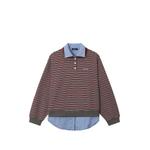striped layered-effect sweater 1