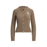 cable-knit embroidered cardigan 1