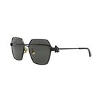 Bottega Veneta Квадратные солнцезащитные очки 'Black/Grey' 2