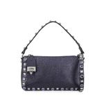 Маленькая сумка на плечо Rockstud из телячьей кожи с заклепками и камнями. 1