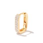 Серьги-кольца из желтого золота с бриллиантами 1