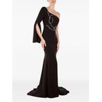 Ophelie crystal-embellished one-shoulder gown 2