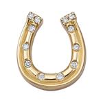 Подвеска Horseshoe из желтого золота с бриллиантами 1