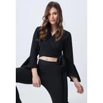 Укороченная блуза с запахом 4