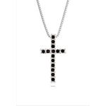 Мужское серебряное колье с крестом Swarovski® 1
