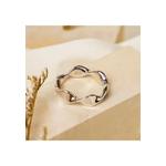 Millennia 2000 Organic Wave Stackable белое золото кольцо с 925 стерлинговым серебром 2