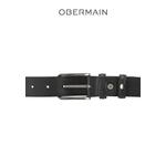 Мужской ремень 35MM Pin Clip Buckle из натуральной кожи черный 2