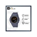 GA-2100K-2A Мужские аналогово-цифровые часы, синий ремешок из смолы 2