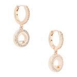 Kate Spade Spot The Spade Pave Huggies серьги-кольца прозрачный/розовое золото k9175 1