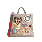 Сумка-тоут Courrier Convertible Soft Open GG Coated Canvas with Applique North South 1
