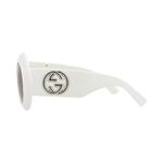 Очки Gucci Round-Frame Recycled Acetate Sunglasses 'White Brown' 3