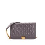 Стеганая сумка через плечо Boy Wallet on Chain Quilted Caviar 1