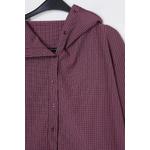 Рубашка с открытыми плечами Special Collection Burgundy-Multicolor Collar Detailed Off Shoulder Shirt Twoaw26Go00035 2
