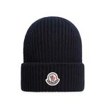 logo-patch ribbed-knit beanie hat 1