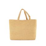Logo Supple Embroidered Raffia tote bag 2