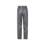 elasticated-waistband faux-leather trousers 2
