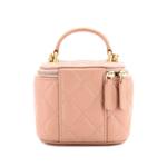 Стеганая мини-сумка через плечо Classic Top Handle Vanity Case с цепочкой 2
